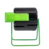FCMP Outdoor HF-RM4000 HOTFROG 37 Gallon Plastic Single Chamber Roto Tumbling Composter Outdoor Elevated Rotating Garden Compost Bin, Black/Green - image 3 of 4