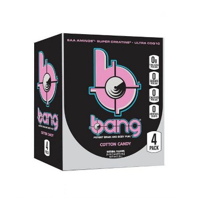 BANG Cotton Candy Energy Drink - 4pk/16 fl oz Can