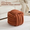 FONTOI Cube Stool Ottomans and Benches 19 Inch Small Ottoman, Makeup Stool Footstool, Living Room Decorative Ottoman, Orange, 19.29"*19.29"*17.72" - 2 of 4