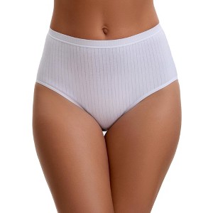 INSPIRE CHIC Women's Cotton High Waist Briefs Tummy Control Breathable Underwear, Available in Plus Size - 1 of 4
