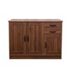 BEAFUP Modern Wood Buffet Sideboard with 2 doors&1 Storage and 2drawers -Entryway Serving Storage Cabinet Doors-Dining Room Console, 43.3 Inch, Walnut - 4 of 4