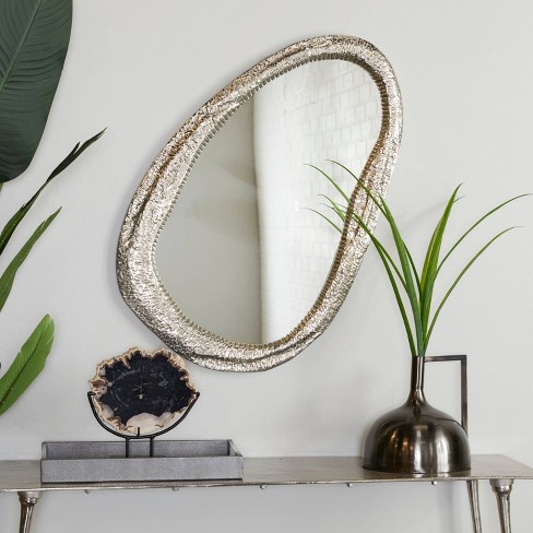 Metal Ribbon Wall Mirror Silver - Olivia & May : Target