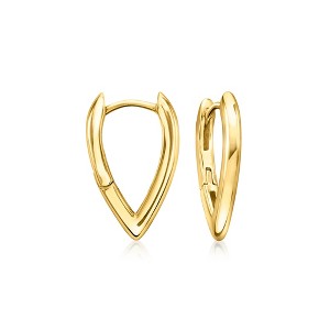Ross-Simons 18kt Gold Over Sterling V-Shaped Hoop Earrings - 1 of 3