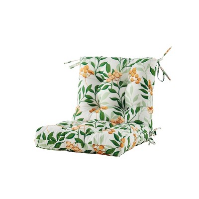 ARTPLAN Outdoor Chair Cushion,High Back Tufted Patio Cushion with Tie for Adirondack Rocker Chair,44"x21"x4",1 Count,Floral