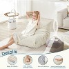 EROMMY Bean Bag Chair Togo Sofa, 28D Memory Foam, Easy Cleaning and Portable, Premium Faux Leather, Lightweight Floor Couch for Living Room, Bedroom - 3 of 4