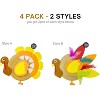4E's Novelty 4 Pack Turkey Plate Craft for Kids - Fall Thanksgiving Arts and Crafts for Kids Ages 3-12, Fun DIY Thanksgiving Plate Party Decorations - 2 of 4