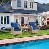 3 Piece Outdoor Patio Set, Wicker Rocking Bistro Set with 2 Swivel Chairs & Tempered Glass Top Table - 4 of 4