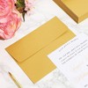 Paper Junkie 50 Pack A7 Metallic Gold Self-Sealing Envelopes for 5x7 Cards for Wedding Invitations, Birthday Party Invitations - 2 of 4