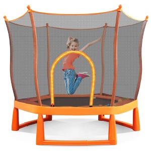 Dexmalle 6FT Toddlers Trampoline with Safety Enclosure Net and Ocean Balls - 1 of 4