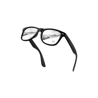 Attop Polarized Sunglasses Retro Square Design Sunglasses UV400 Fashion, Black Frame, Clear Lens