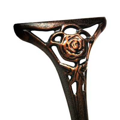 Antique Bronze 3-Piece Rose Cast Aluminum Bistro Set