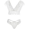 Memoi Women's 2 Piece Set Sophia Lace Bralette and Thong - 3 of 4