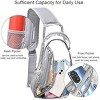 Clear Crossbody Bag, Stadium Approved PVC Crossbody Backpack, Clear Casual Chest Daypack for Hiking, Stadium or Concerts - 4 of 4