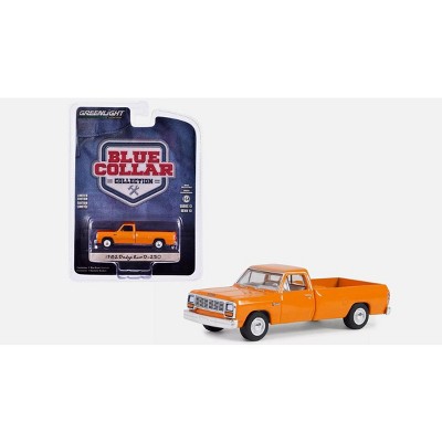 Greenlight 1982 Dodge Ram D-250 Pickup Truck DOT Orange Blue Collar Collection 13 1/64