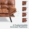 Dyonery Futon Sofa Bed Convertible Couch, Sofa Bed with Adjustable Backrest & Armrests, Multifunctional Small Loveseat Sleeper Sofa - 4 of 4
