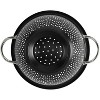 Gourmet Colander, 5qt capacity, Stainless Steel with Handles and Elevated Pedestal Foot, Bold Black - 3 of 4