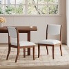 Dexmalle Set of 2 Elegant Upholstered Dining Chairs with Curved Lines - 3 of 4