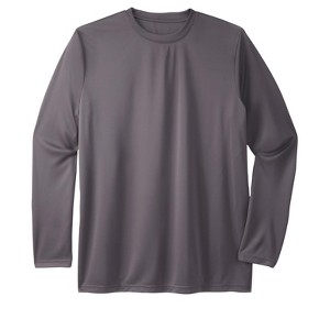 KingSize Men's Big & Tall No Sweat Long-Sleeve Crewneck Tee - 1 of 4