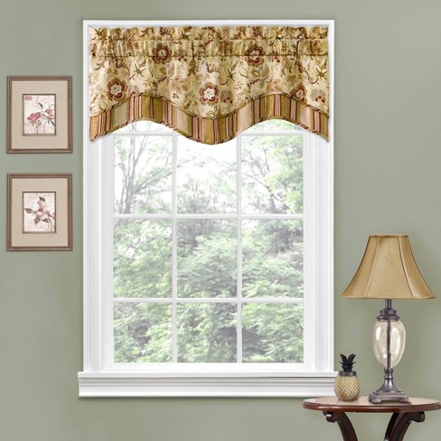 16x52 Navarra Floral Window Valance Tan - Traditions By Waverly : Target