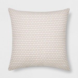 Woven Geo Square Throw Pillow Cream/Neutral - Project 62 , Ivory