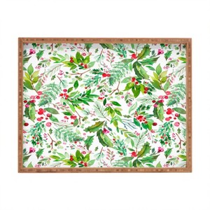 Ninola Design Christmas Nature Botanical Rectangular Tray -Deny Designs - 1 of 2