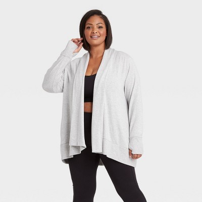 plus size women's fleece cardigans
