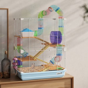 Aortzio 22.8"H 5-Tier Hamster Cage with Living&Playing Facilities - 1 of 4