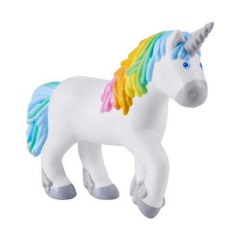 HABA Little Friends Unicorn Ruby Rainbow Chunky Plastic Toy Figure