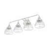 Hunter Fans 8.25" Brushed Nickel Cypress Grove Wall Light 4-Bulb Dimmable Vanity Fixture with Fluted Glass Shade - 4 of 4