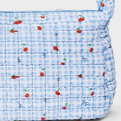 Wild Fable Gingham Cherry & Bow Print Puffer Hobo Shoulder Bag - Wild Fable™ Blue — фото 5