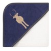 Hudson Baby Infant Boy Cotton Rich Hooded Towels, Blue Moose, One Size - 3 of 4