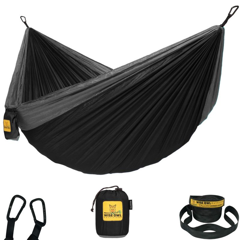 Wise Owl Outfitters Indoor/Outdoor Camping Hammock with Tree Straps for Travel, Hiking & Backpacking, 1 of 6
