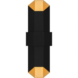 Quoizel Lighting Chasm 1 - Light Sconce in  Matte Black Gold - 1 of 4