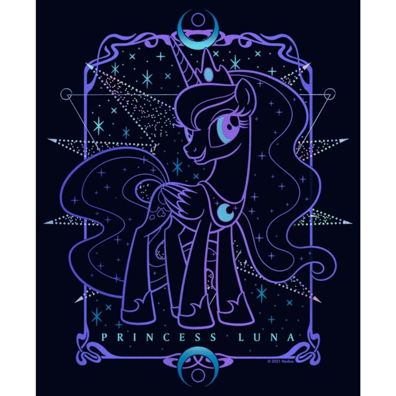 Girl's My Little Pony Princess Luna Tarot Card T-Shirt, 2 of 5