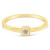 14K Yellow Gold Plated Silver Diamond Accent Square Cushion Shaped Promise Ring - 4 of 4