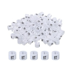 Unique Bargains Plastic Round Color Coding Hanger Garment Hanger Markers Tag 100 Pcs - 1 of 3