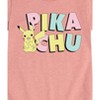 Girls' - Pokémon - Pikachu Pastel Name Fitted Short Sleeve Graphic T-Shirt - 2 of 4