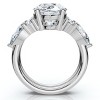 Pompeii3 Certified 2.90Ct Pear Diamond Engagement Ring Set 14k Gold or Pt Lab Created - 2 of 4