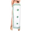 LA LEELA Women's Bikini Sarong Swimwear Cover up Summer Wraps Swimsuit Beach Wrap Valentines Gifts for Women One Size White, Solid - 3 of 4