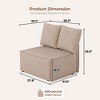 XIZZI Modular Corduroy Sectional Sofa: 5 Sold-Separately Units (Corner, Arms, Ottoman) | Black/Camel | Standard/Large Cushion Options | DIY Friendly - 2 of 4
