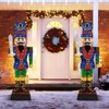 Tangkula 6 FT Lighted Nutcracker w/ Sword Life-Size Soldier Christmas Decoration - 3 of 4