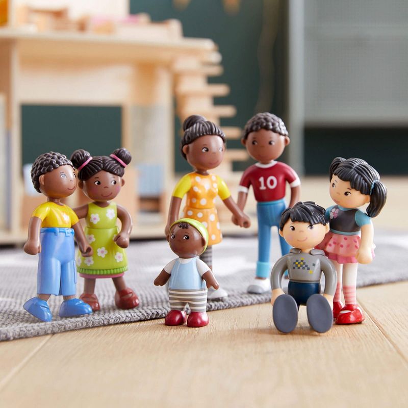 HABA Little Friends Family Time - Mom, Dad and Baby Dollhouse Toy Figures, 5 of 10