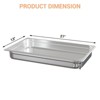6 Pack Full Size Stainless Steel Hotel Pans, 2.5 Inch Deep Steam Table Food Storage Containers Tray Set 20.9"l x 12.8"w - 3 of 4