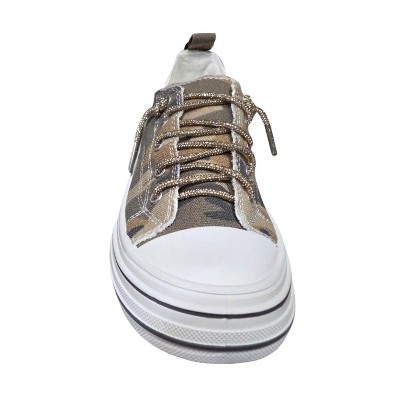 Женские кроссовки Very G Womens Aman Camo Lace Up Canvas Sneaker, Sand (8) — фото 4
