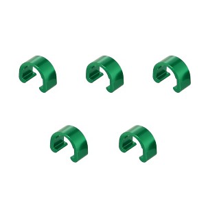 Unique Bargains Bicycle MTB Brake Cable Derailleur Line Case C Shape Buckle Clasps Green 5 Pcs - 1 of 4