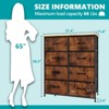 GlasFlength Decorative Storage Cabinets Tall Dresser Fabric Storage Tower ,8 Drawers Wood Top for Kid Room, Nursery, Brown 31.4"*11.8"*36.3" - 2 of 4
