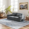 LOVMOR 83" Modern Sofa Couch for Living Room, 3 Seater Deep Seat Sofa with Upholstered Cushion and 2 Pillows , for Small Space, Apartment, Office - 3 of 4