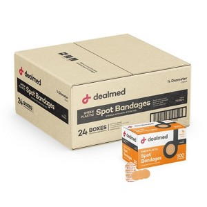 Dealmed 7/8" Sheer Spot Adhesive Bandages with Non-Stick Pad, Latex Free Wound Care - 1 of 4