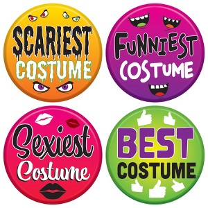 Beistle Halloween Costume Buttons, 2", (8/Pkg) Multicolored - 1 of 4