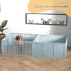 PawHut 81" x 40" Whelping Box for Dogs Built for Mother's Comfort, Newborn Puppy Supplies, Puppy Playpen with Adjustable Height Entrance Door - 3 of 4